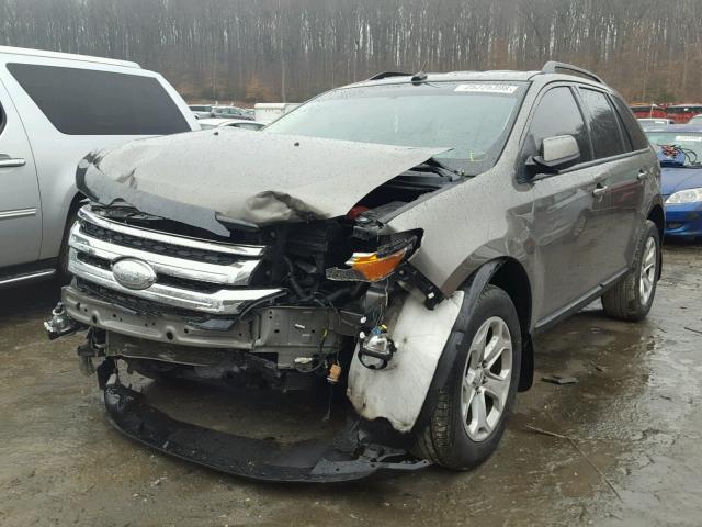 2FMDK3JC2DBC52788 - 2013 FORD EDGE SEL GRAY photo 2