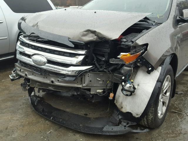 2FMDK3JC2DBC52788 - 2013 FORD EDGE SEL GRAY photo 9