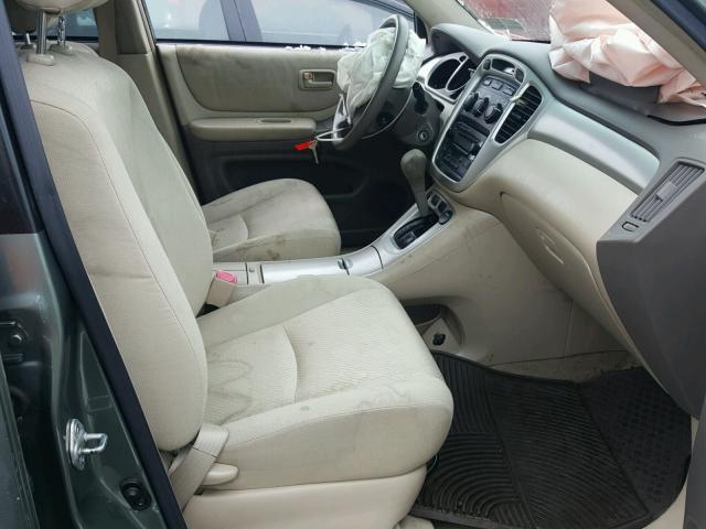 JTEGD21A560153712 - 2006 TOYOTA HIGHLANDER GREEN photo 5