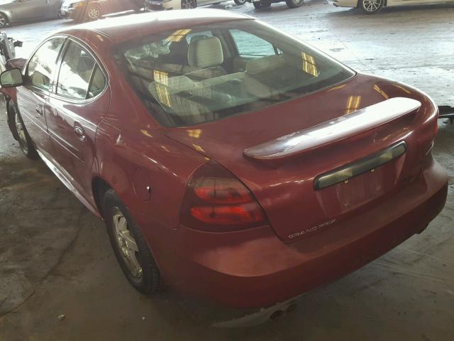 2G2WP522241297126 - 2004 PONTIAC GRAND PRIX BURGUNDY photo 3