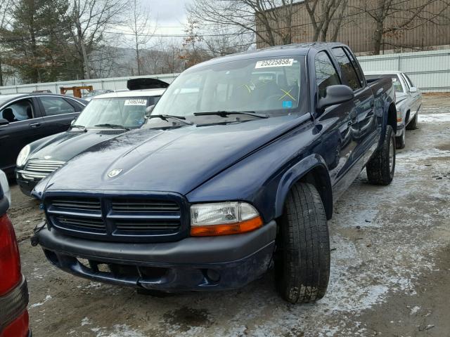 1D7HG38XX3S205079 - 2003 DODGE DAKOTA QUA BLUE photo 2