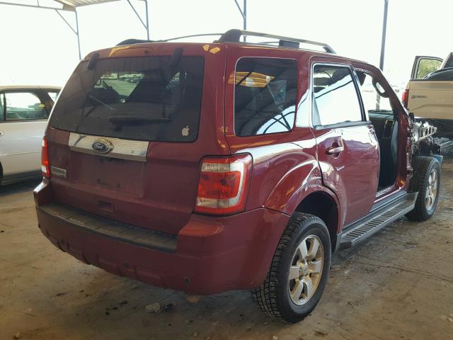 1FMCU0E70AKA63222 - 2010 FORD ESCAPE LIM BURGUNDY photo 4