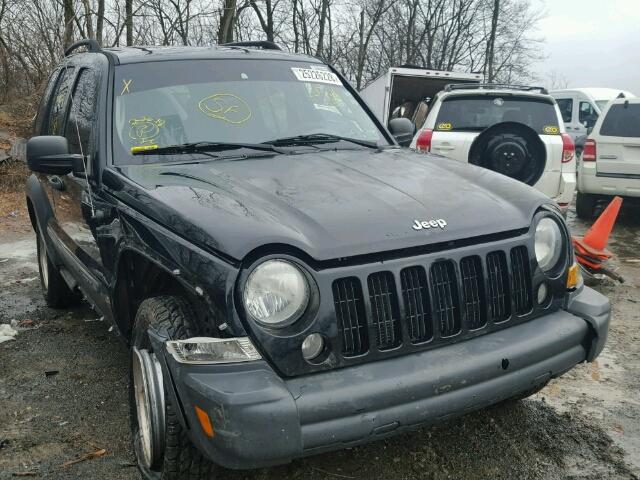 1J4GL48K57W537676 - 2007 JEEP LIBERTY SP BLACK photo 1