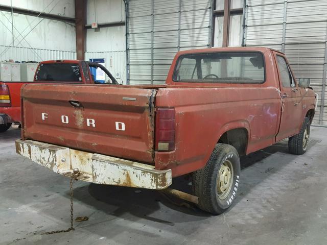 1FTEF14N9GKB17882 - 1986 FORD F150 RED photo 4