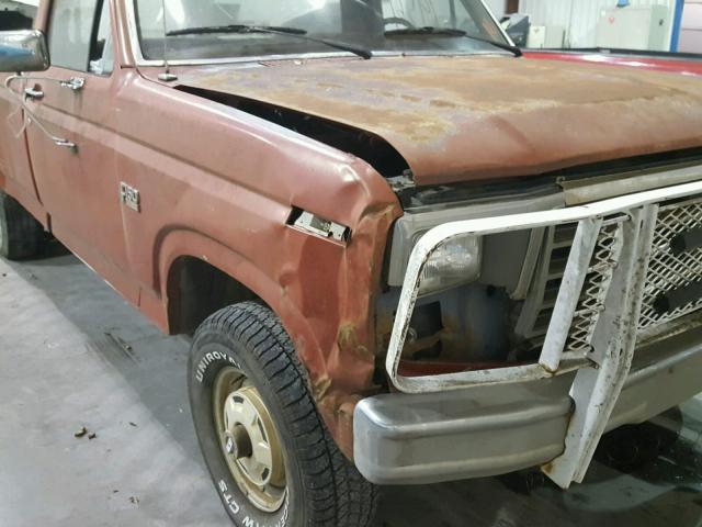 1FTEF14N9GKB17882 - 1986 FORD F150 RED photo 9