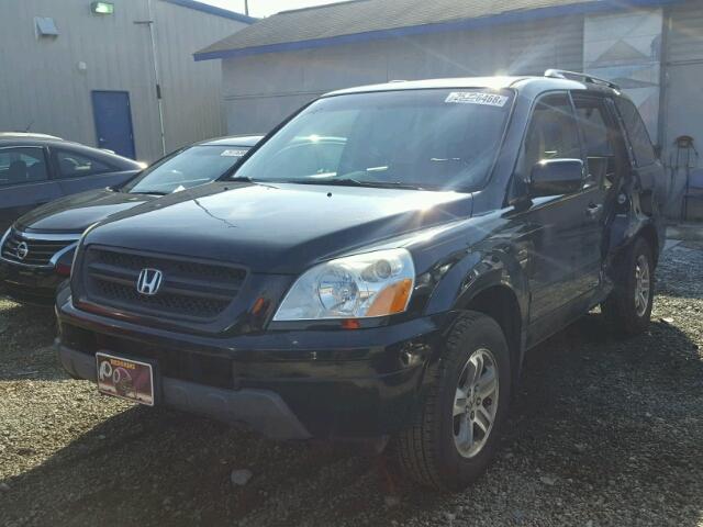 2HKYF18785H568824 - 2005 HONDA PILOT EXL BLACK photo 2