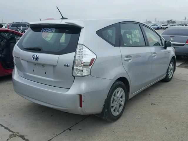 JTDZN3EUXC3015985 - 2012 TOYOTA PRIUS V SILVER photo 4