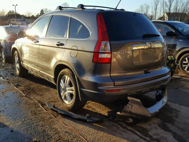 5J6RE4H77AL007281 - 2010 HONDA CR-V EXL GRAY photo 3