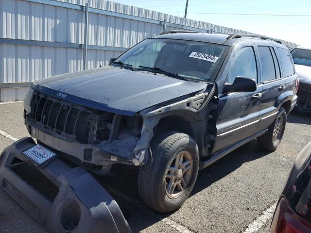 1J4GX48S04C365963 - 2004 JEEP GRAND CHER BLUE photo 2