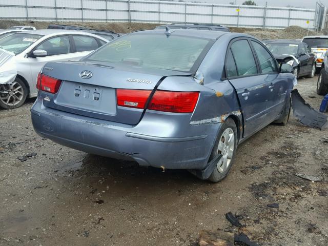 5NPET46C19H575584 - 2009 HYUNDAI SONATA GLS BLUE photo 4