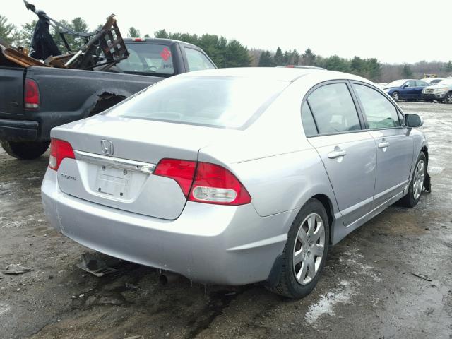 2HGFA16569H542259 - 2009 HONDA CIVIC LX SILVER photo 4