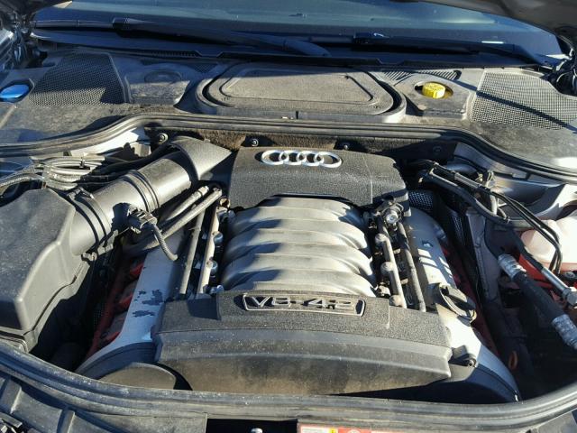 WAUML44E15N005303 - 2005 AUDI A8 L QUATT GRAY photo 7