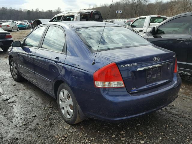 KNAFE221995637530 - 2009 KIA SPECTRA EX BLUE photo 3