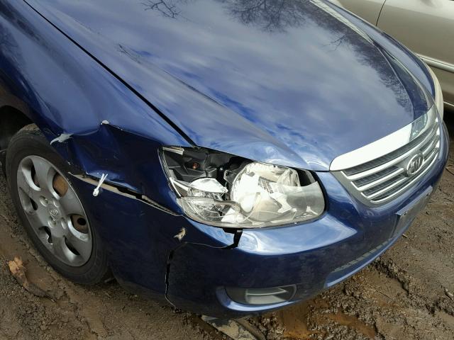 KNAFE221995637530 - 2009 KIA SPECTRA EX BLUE photo 9