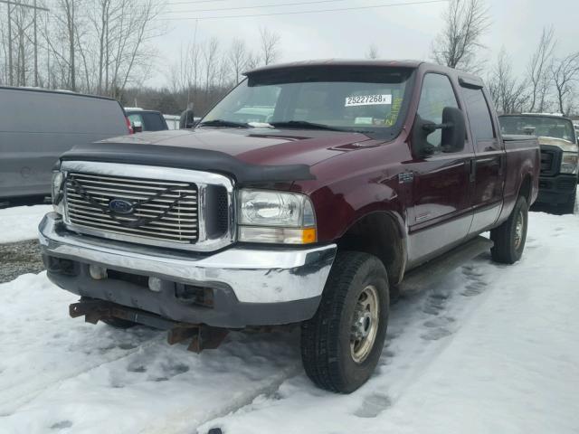 1FTNW21P74EC95022 - 2004 FORD F250 SUPER RED photo 2