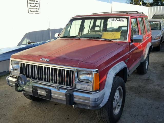 1J4FJ58L4KL484267 - 1989 JEEP CHEROKEE L RED photo 2