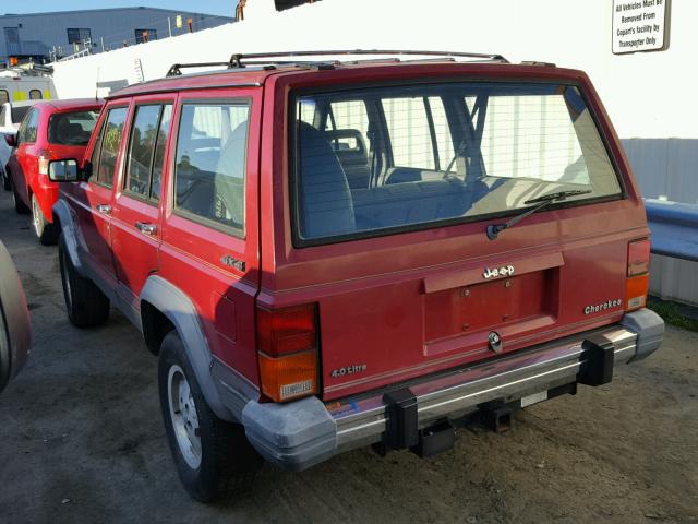 1J4FJ58L4KL484267 - 1989 JEEP CHEROKEE L RED photo 3