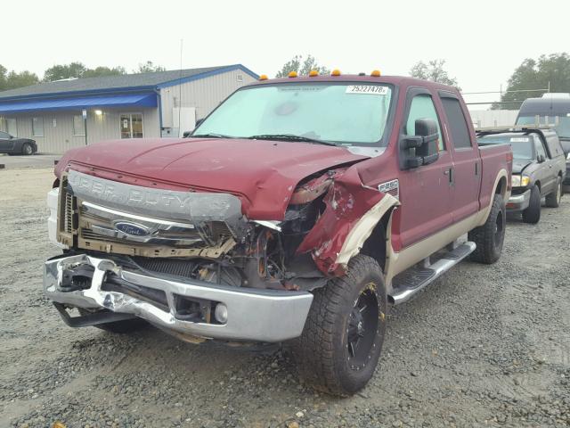 1FTSW21R98EB36917 - 2008 FORD F250 SUPER BURGUNDY photo 2