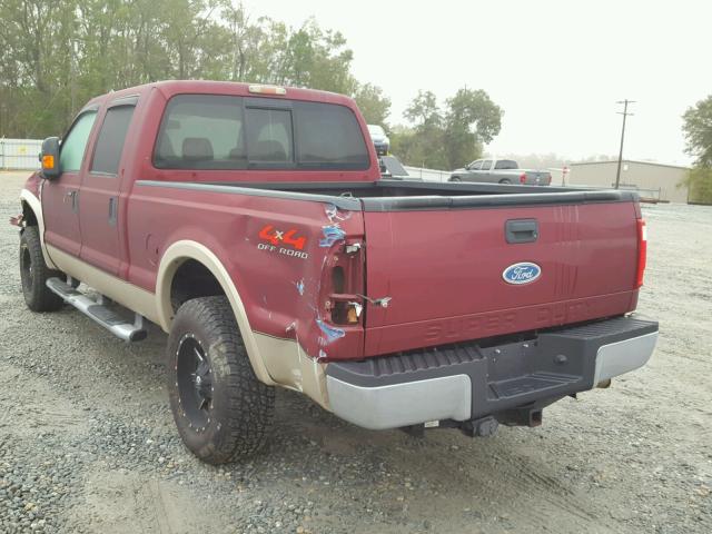 1FTSW21R98EB36917 - 2008 FORD F250 SUPER BURGUNDY photo 3