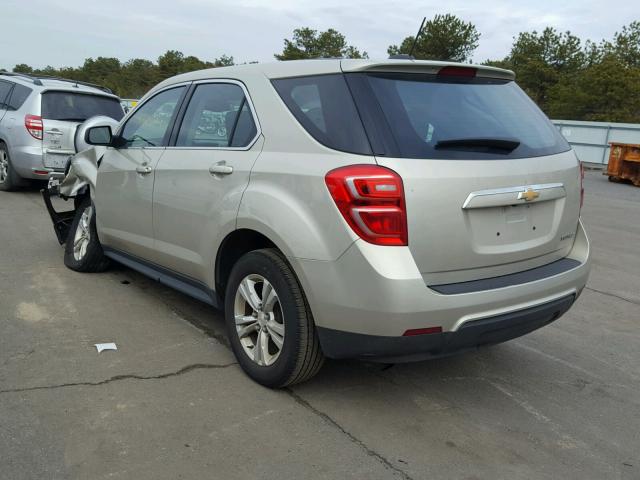 2GNALBEK2G1137559 - 2016 CHEVROLET EQUINOX LS BEIGE photo 3