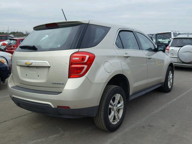 2GNALBEK2G1137559 - 2016 CHEVROLET EQUINOX LS BEIGE photo 4