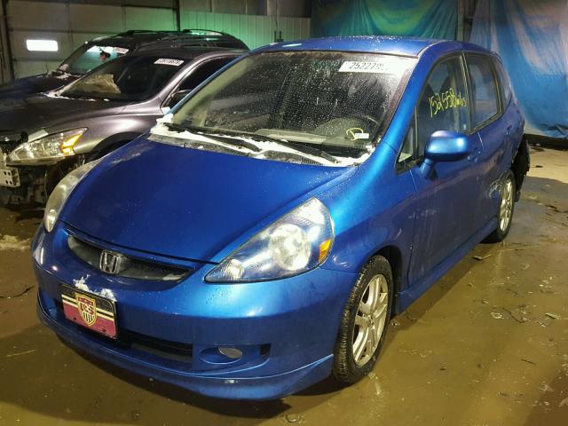 JHMGD38607S060354 - 2007 HONDA FIT S BLUE photo 2