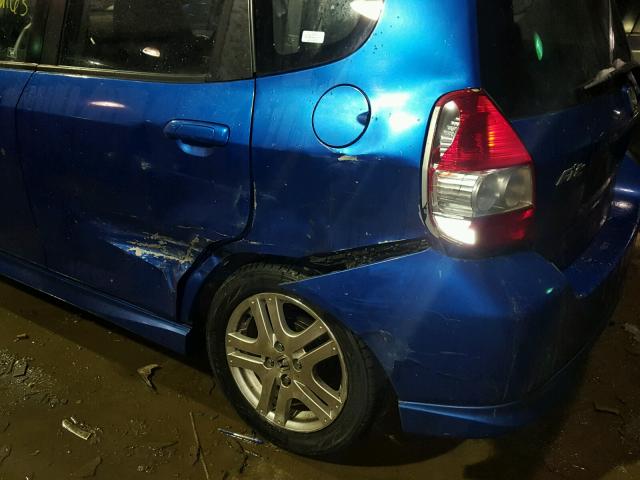 JHMGD38607S060354 - 2007 HONDA FIT S ლურჯი ფოტო 9