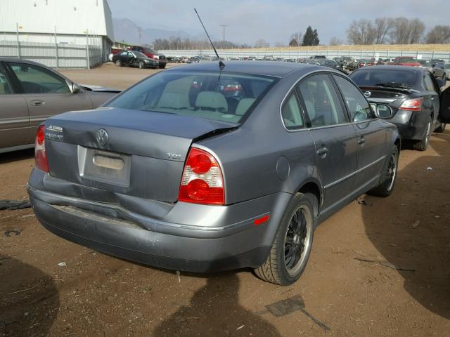 WVWME63B74E306897 - 2004 VOLKSWAGEN PASSAT GL GRAY photo 4