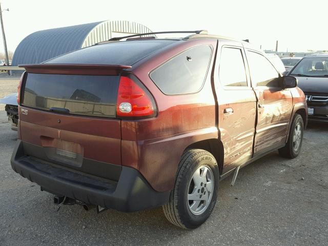 3G7DA03E52S569152 - 2002 PONTIAC AZTEK MAROON photo 4