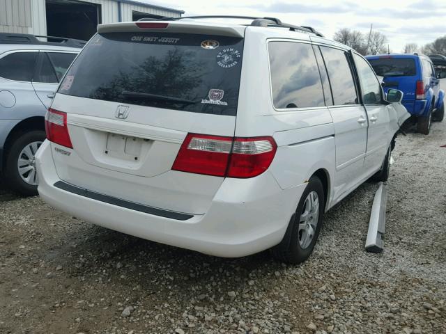 5FNRL38737B143635 - 2007 HONDA ODYSSEY EX WHITE photo 4