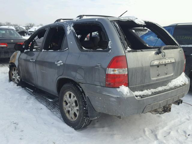 2HNYD18682H515651 - 2002 ACURA MDX TOURIN GRAY photo 3