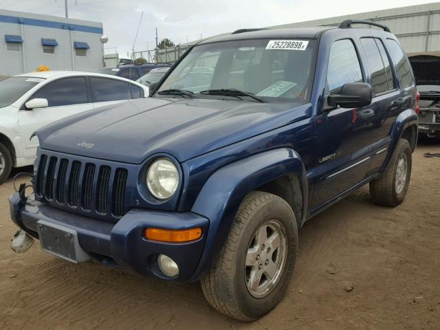 1J4GL58K62W283670 - 2002 JEEP LIBERTY LI BLUE photo 2