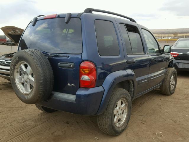 1J4GL58K62W283670 - 2002 JEEP LIBERTY LI BLUE photo 4