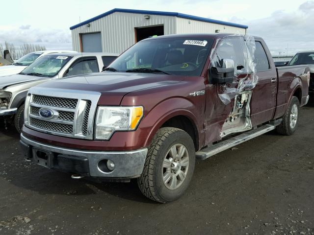 1FTFW1EV8AKE77364 - 2010 FORD F150 SUPER BURGUNDY photo 2