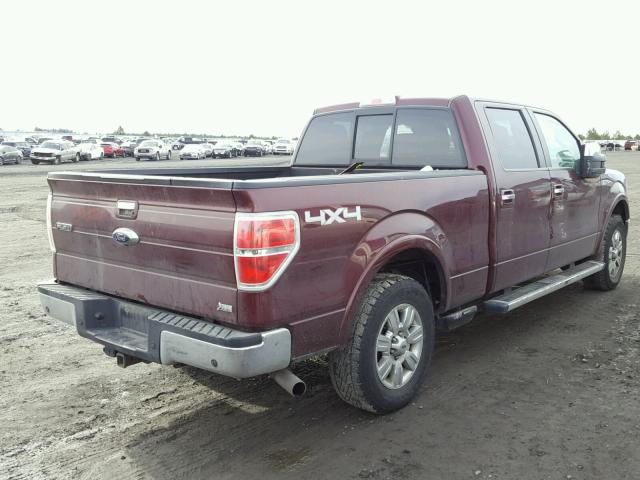 1FTFW1EV8AKE77364 - 2010 FORD F150 SUPER BURGUNDY photo 4