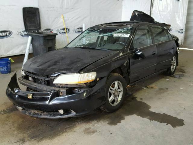 1HGCG1658YA000949 - 2000 HONDA ACCORD EX BLACK photo 2