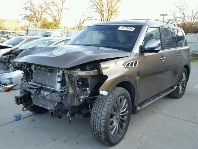 JN8AZ2NE2G9126610 - 2016 INFINITI QX80 BROWN photo 2