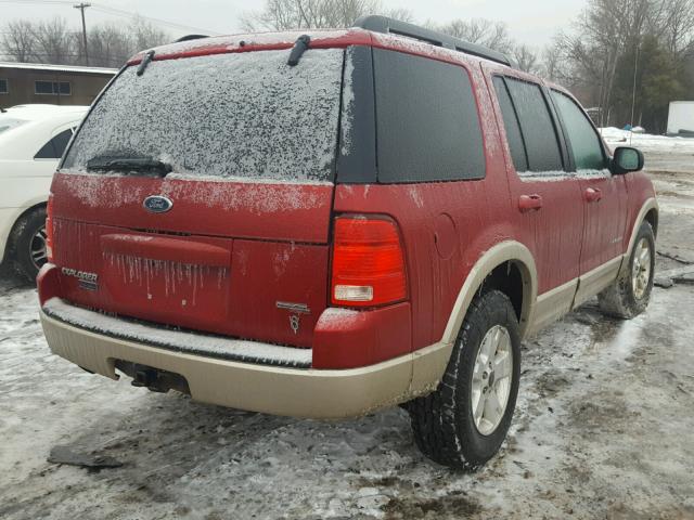 1FMZU74W45UA55694 - 2005 FORD EXPLORER E RED photo 4