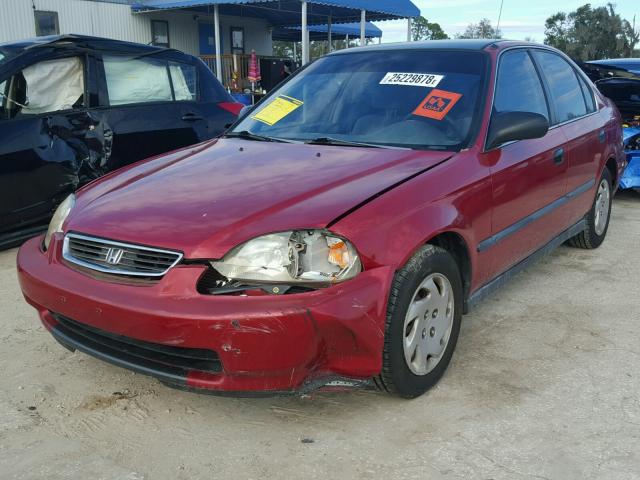 1HGEJ6672VL012717 - 1997 HONDA CIVIC LX RED photo 2