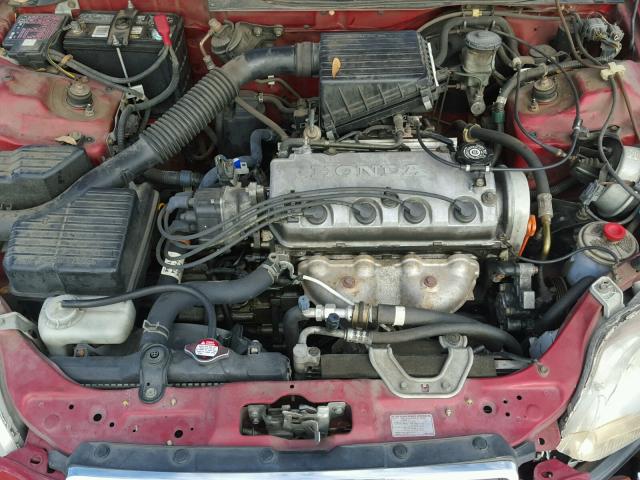 1HGEJ6672VL012717 - 1997 HONDA CIVIC LX RED photo 7