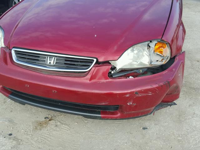 1HGEJ6672VL012717 - 1997 HONDA CIVIC LX RED photo 9