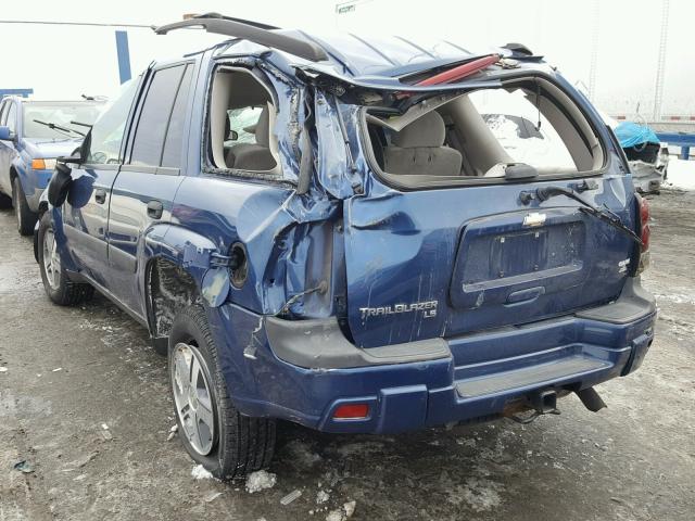 1GNDT13S652301550 - 2005 CHEVROLET TRAILBLAZE BLUE photo 3