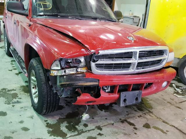 1D4HS48NX3F599465 - 2003 DODGE DURANGO SL RED photo 9