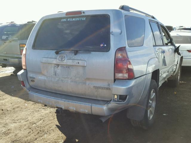 JTEBU14R040046604 - 2004 TOYOTA 4RUNNER SR SILVER photo 4