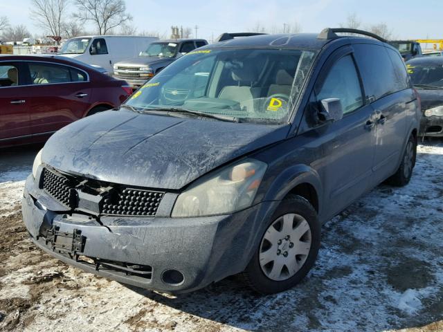 5N1BV28U05N125003 - 2005 NISSAN QUEST S BLUE photo 2