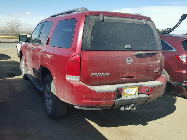 5N1AA08C69N603241 - 2009 NISSAN ARMADA SE MAROON photo 3