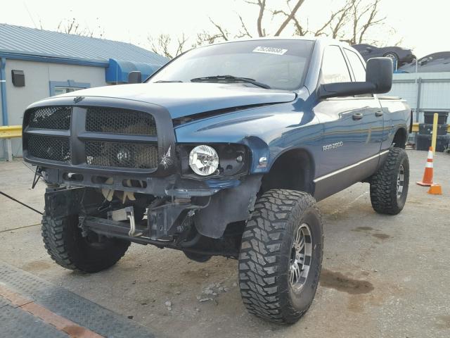 3D7KU28C54G141824 - 2004 DODGE RAM 2500 S BLUE photo 2