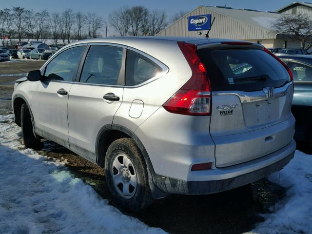 5J6RM4H37GL075010 - 2016 HONDA CR-V LX SILVER photo 3