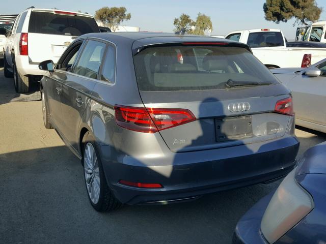 WAUTPBFF5GA098217 - 2016 AUDI A3 E-TRON GRAY photo 3