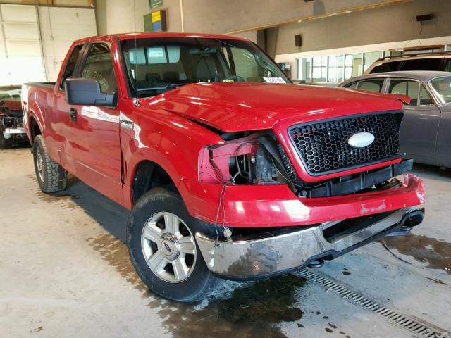 1FTRX14W36NB66743 - 2006 FORD F150 RED photo 1